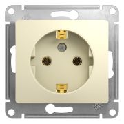 Розетка 1-мест. бежевая с/у с з/к мех. 16А GLOSSA 000243 SCHNEIDER ELECTRIC
