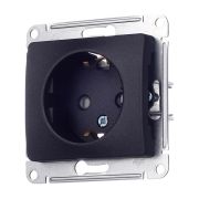 Розетка 1-мест. антрацит с/у с з/к мех. 16А GLOSSA 000743 SCHNEIDER ELECTRIC