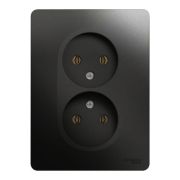 Розетка 2-мест. антрацит с/у в сборе 16А GLOSSA 000720 SCHNEIDER ELECTRIC
