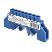 Шина нулевая PE 8х12мм 8 групп в нейлоновом корпусе изолятор на DIN SQ0801-0077 TDM